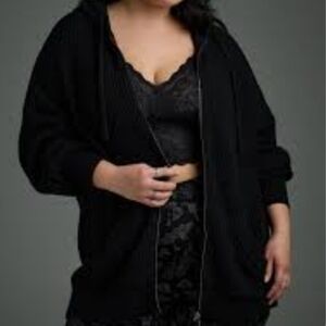 torrid Black Plus Size Ribbed Utility Jacket